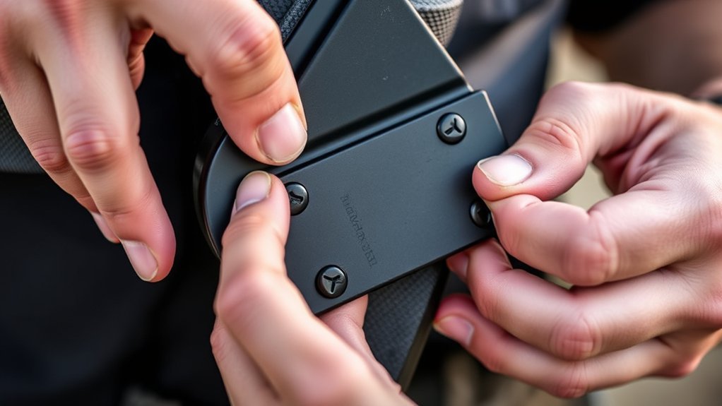 align adapter with holster