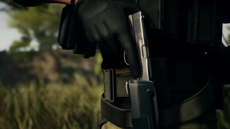 holster gun in game