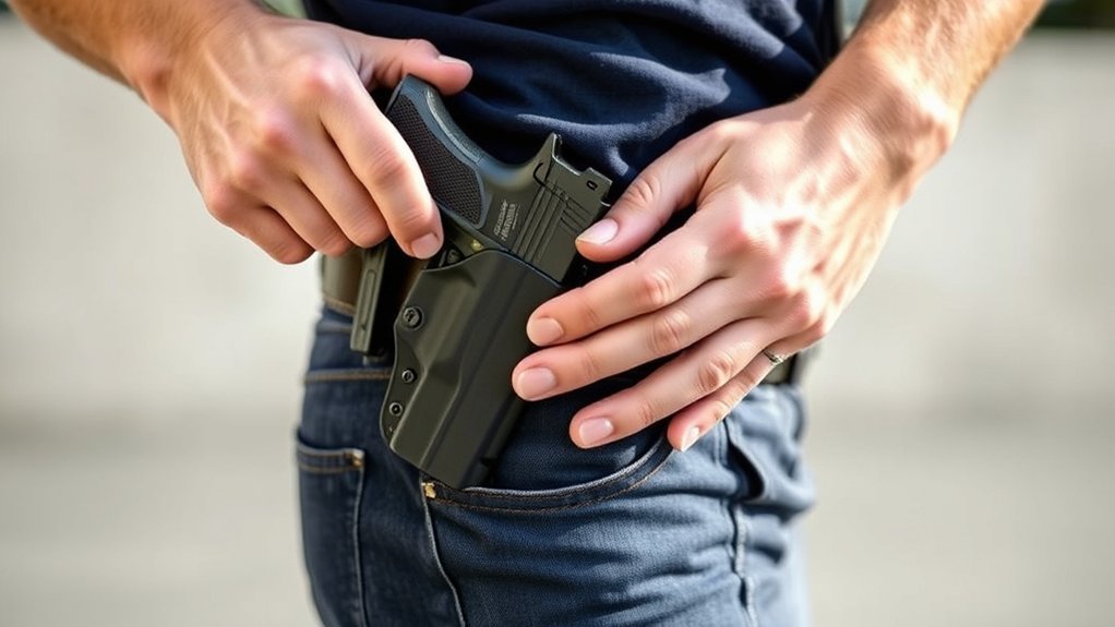 insert firearm securely properly