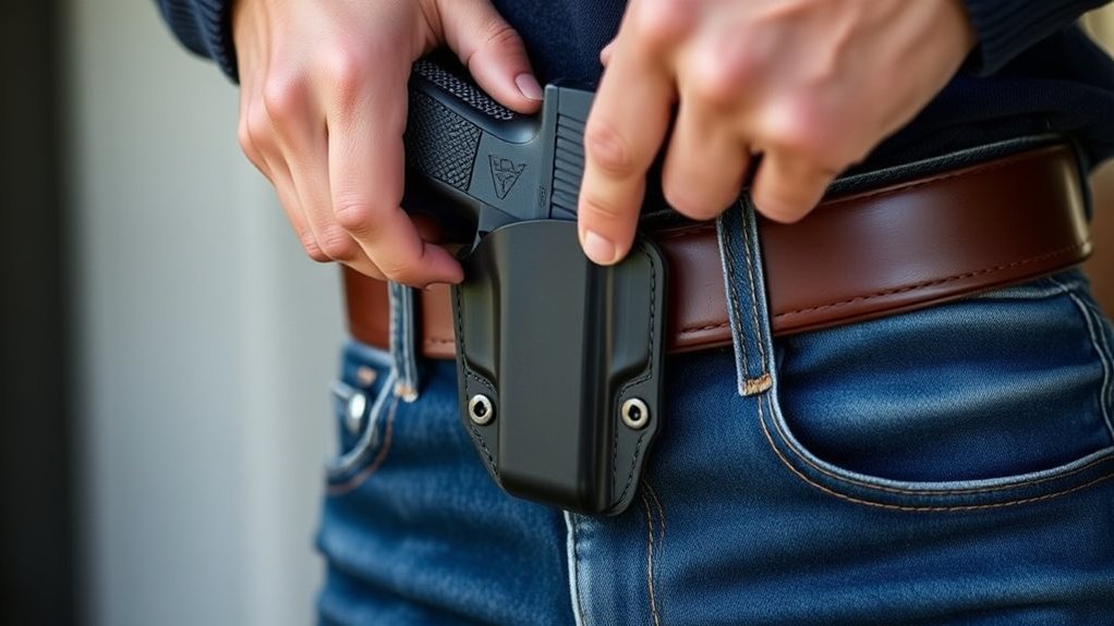 secure holster tightly attached