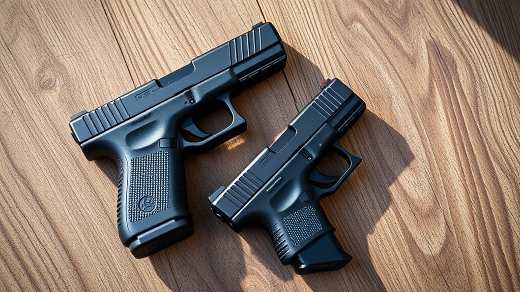size weight concealability differences